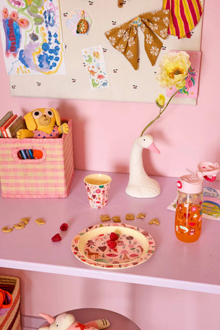 Rice Lunch Bord ABC - Roze