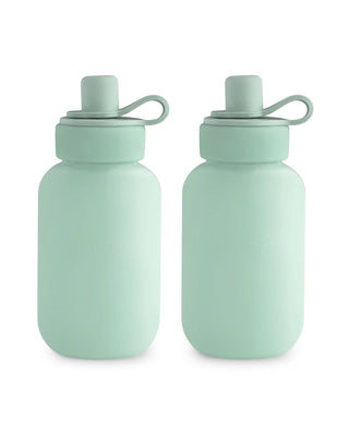 Mushie Navulbare Pureezakjes 2-Pack Cambridge Blue